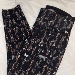 Victoria's Secret Black Floral Leggings